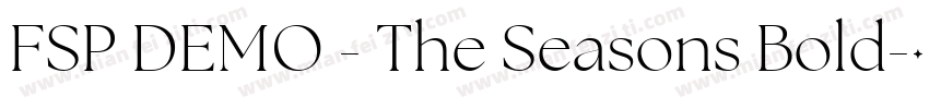 FSP DEMO - The Seasons Bold字体转换